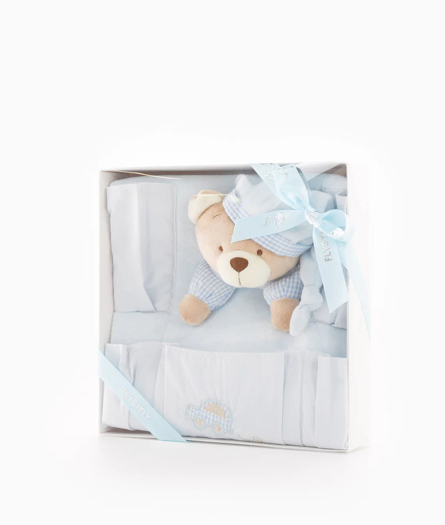 Bear 5 Pocket Nursery Organiser - Blue