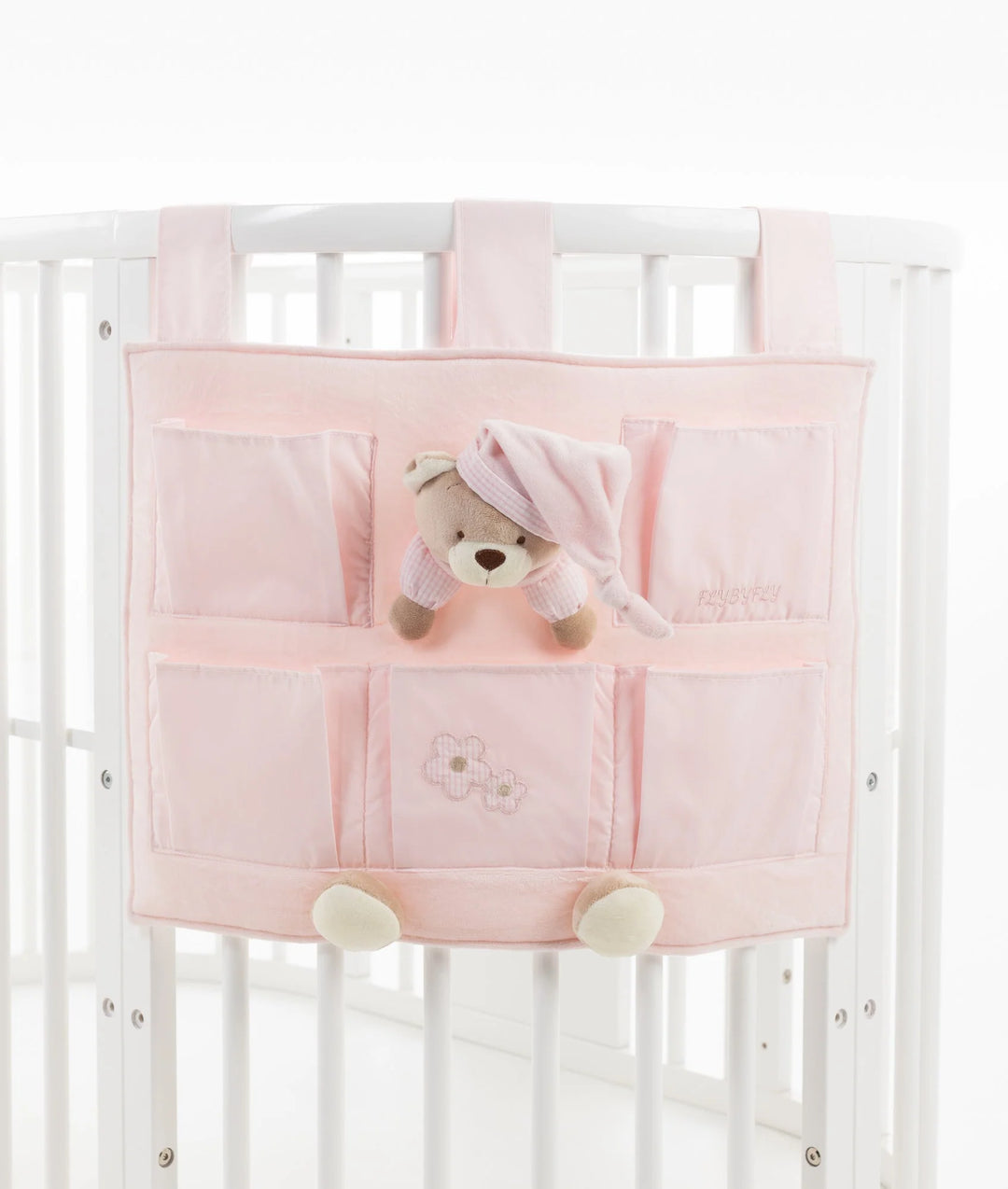 Bear 5 Pocket Nursery Organiser - Pink