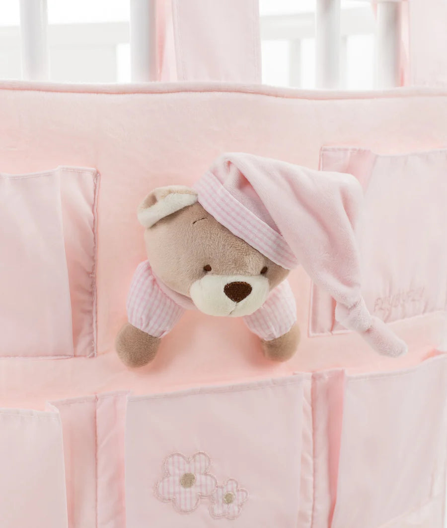 Bear 5 Pocket Nursery Organiser - Pink