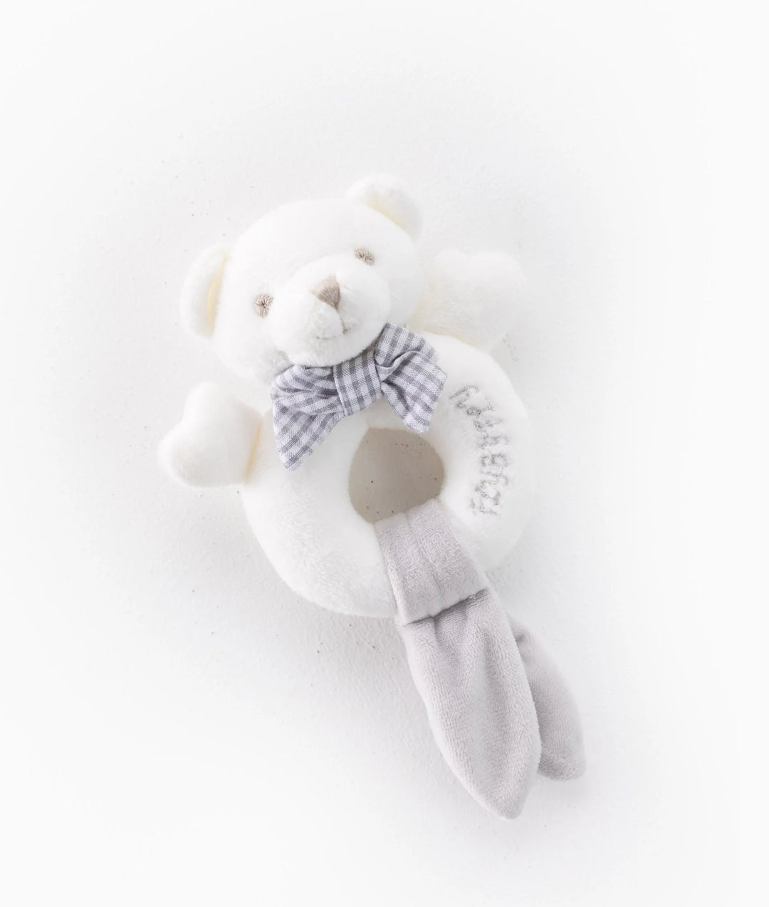 Popo Bear Rattle - White