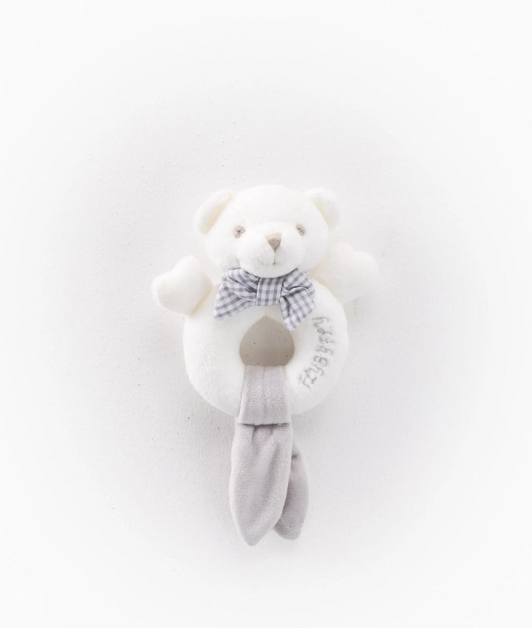 Popo Bear Rattle - White