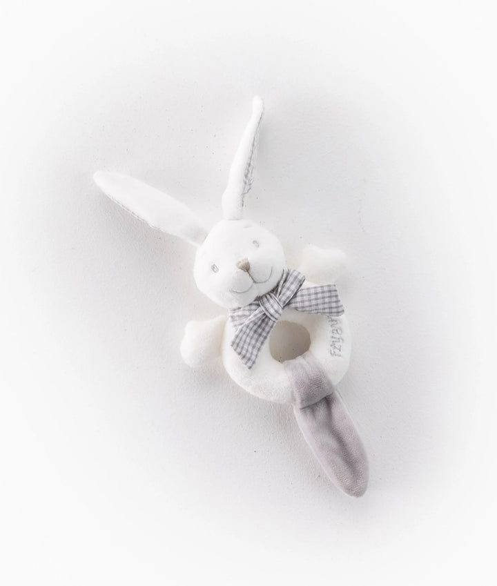 Popo Rabbit Rattle - White