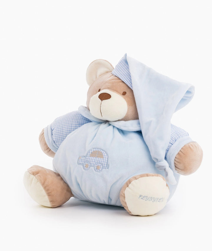 Round Teddy Bear 30cm - Blue