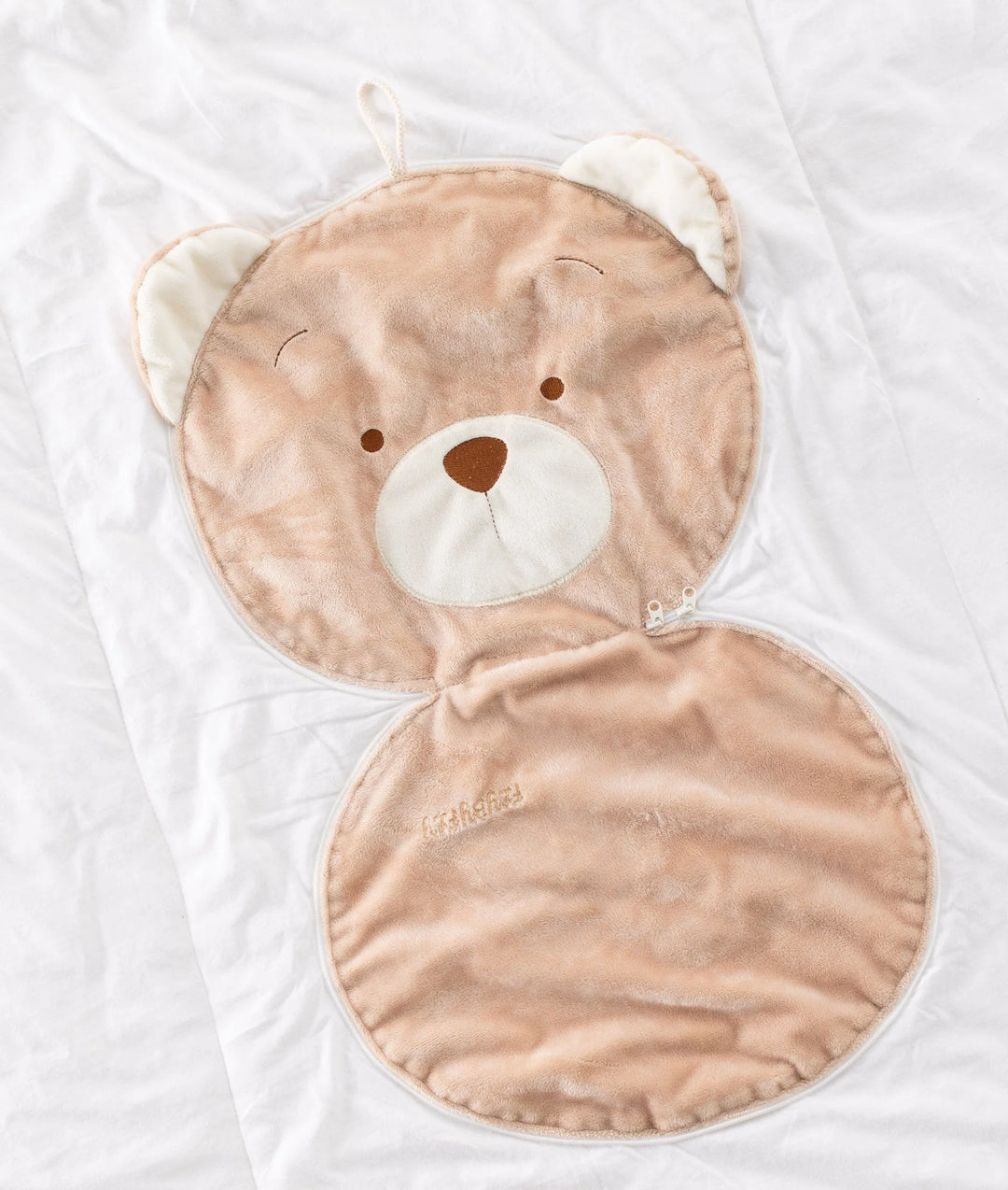 Bear Pillow With Blanket - Beige