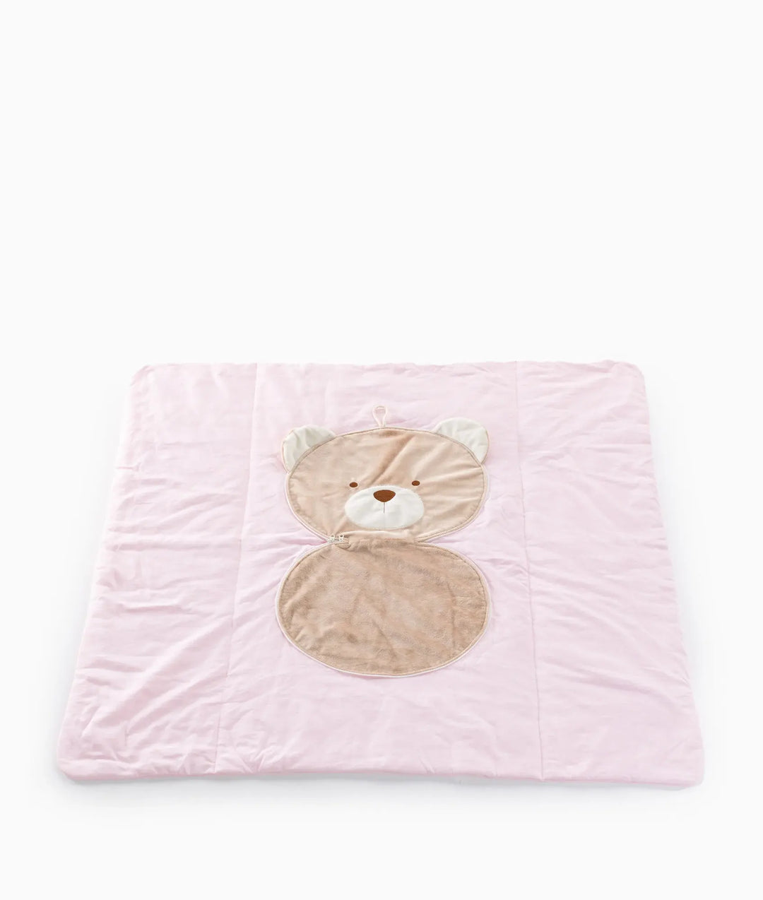 Bear Pillow With Blanket - Pink